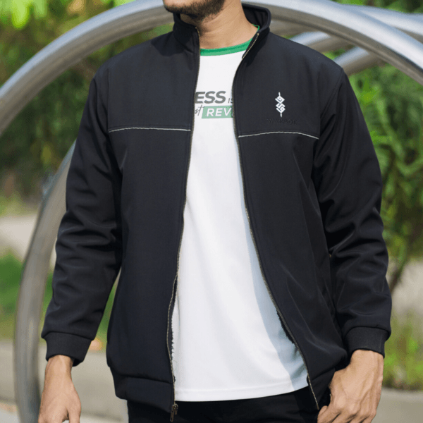 Men's Premium Jacket (BLACK) with free T-Shirt - Image 2
