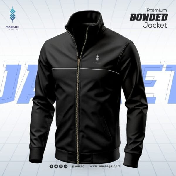 Men's Premium Jacket (BLACK) with free T-Shirt - Image 3