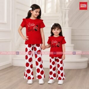 Cotton Summer Set -201- Whitish Red