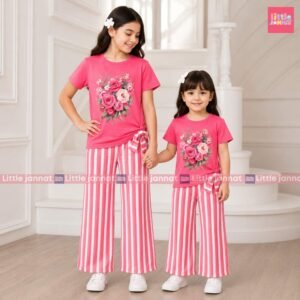 Cotton Summer Set -202- Floral Pink